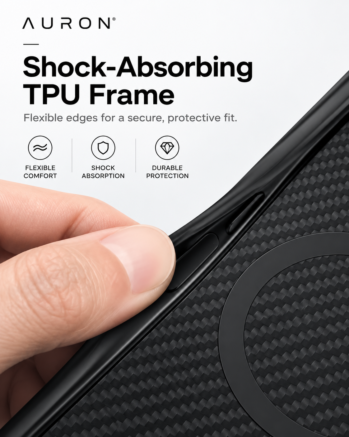 AURON CarbonArmor 360™ — 7X Stronger Magnetic Case